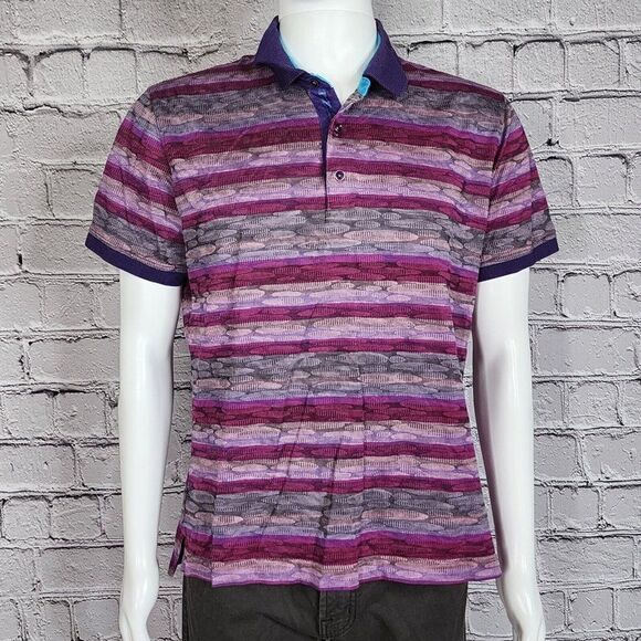 Robert Graham  100% Cotton Classic Fit Polo Mens Shirt Size XL - Picture 1 of 8